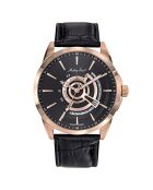 Montre Homme Quartz en Cuir Mondo noire