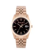 Montre Homme Quartz en Acier Mathy III doré rose