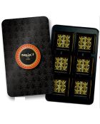Plumier noir de 12 carrés de chocolat noir 58 gr