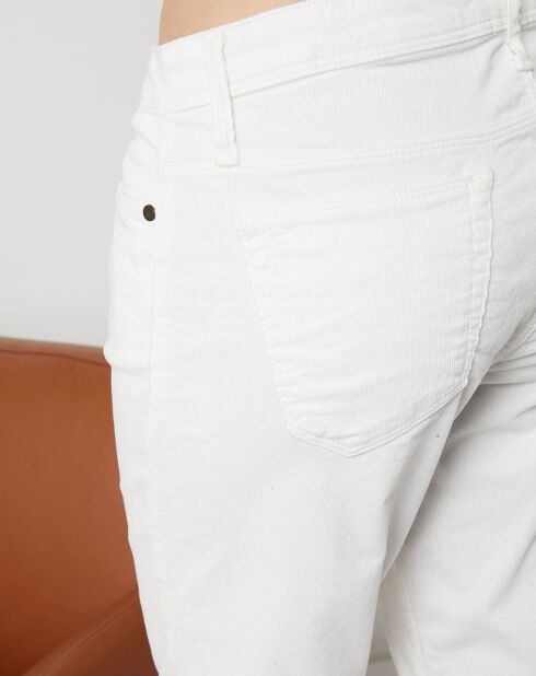 Pantalon en Velours Côtelé Dream écru