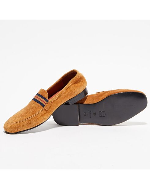 Mocassins en Velours de Cuir Arko cigare