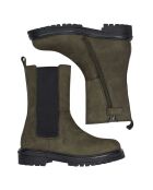 Boots en Cuir Cam kaki