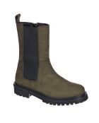 Boots en Cuir Cam kaki
