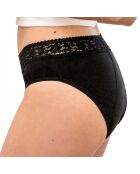 2 Culottes menstruelle en coton bio ultra absorbant noires- flux abondant