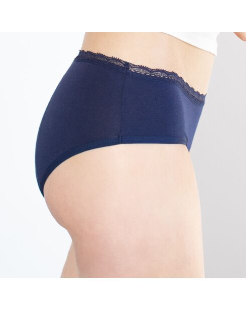 Culotte menstruel bleu marine - flux moyen à abondant