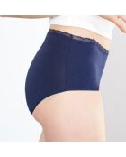 Culotte menstruelle taille haute bleu marine - flux moyen à abondant