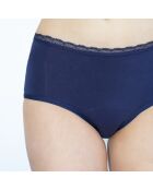 Culotte menstruelle taille haute bleu marine - flux moyen à abondant