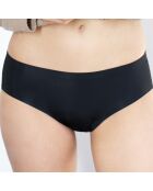 Shorty menstruel invisible noir- flux moyen à abondant