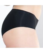 Shorty menstruel invisible noir- flux moyen à abondant