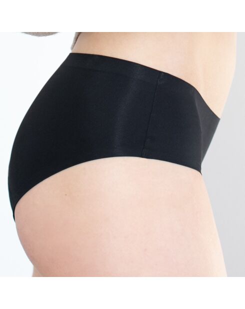 Shorty menstruel invisible noir- flux moyen à abondant