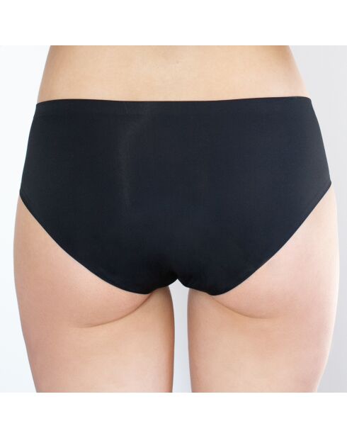 Shorty menstruel invisible noir- flux moyen à abondant