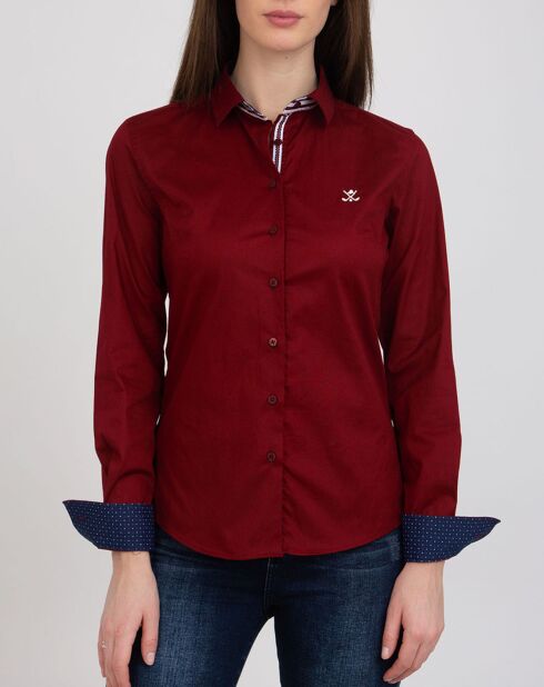 Chemise Huguette bordeaux