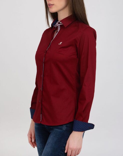 Chemise Huguette bordeaux