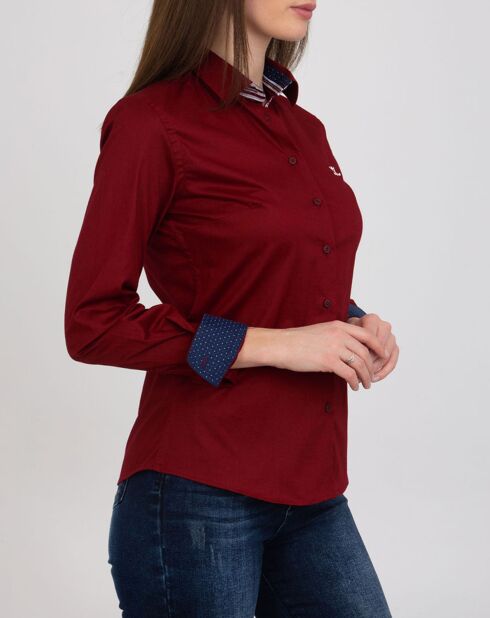 Chemise Huguette bordeaux