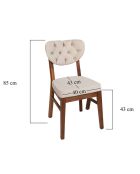 2 Chaises Elma noyer/beige - 86x41.5x43.5 cm