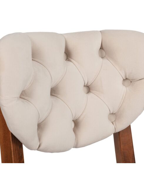 2 Chaises Elma noyer/beige - 86x41.5x43.5 cm
