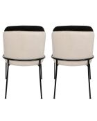 2 Chaises Dore noir/crème - 86x54x55 cm