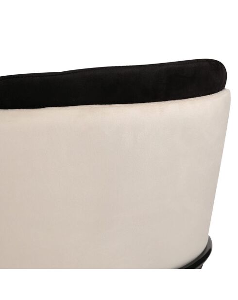 2 sillas Dore negro/crema - 86x54x55 cm