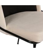 2 Chaises Dore noir/crème - 86x54x55 cm