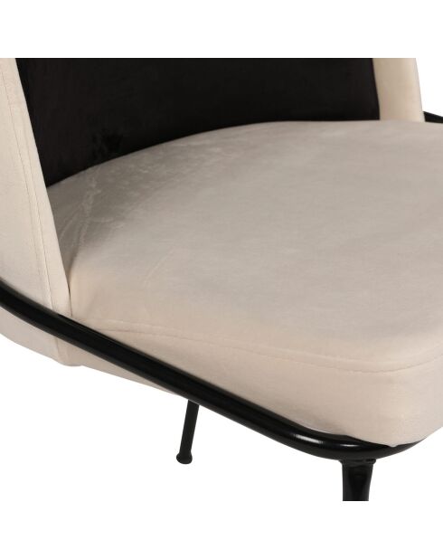 2 Chaises Dore noir/crème - 86x54x55 cm