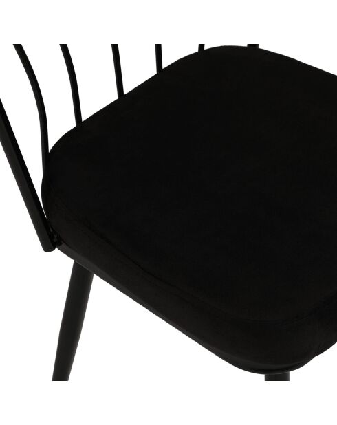 2 Chaises Yildiz noires - 82x43x42 cm