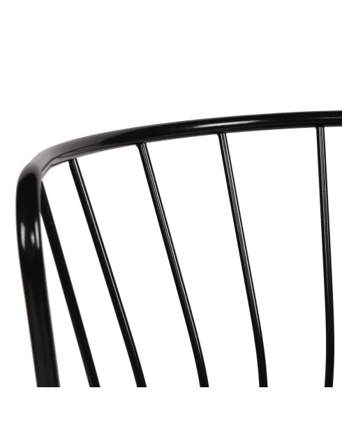 2 Chaises Yildiz noires - 82x43x42 cm