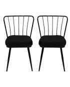 2 Chaises Yildiz noires - 82x43x42 cm