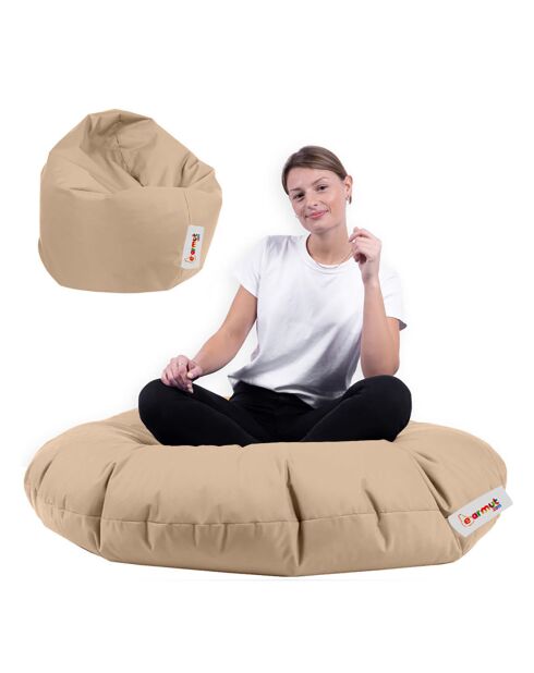 Pouf Iyzi vison - 100x100 cm