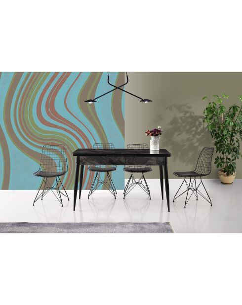 2 chaises tivoli noires - 81x46x42.5 cm