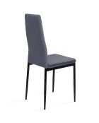 4 Chaises Jade gris clair - 39x41.5x96 cm