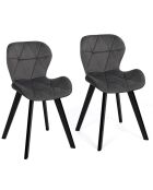 2 Chaises Daisy grises - 50x47.5x79 cm