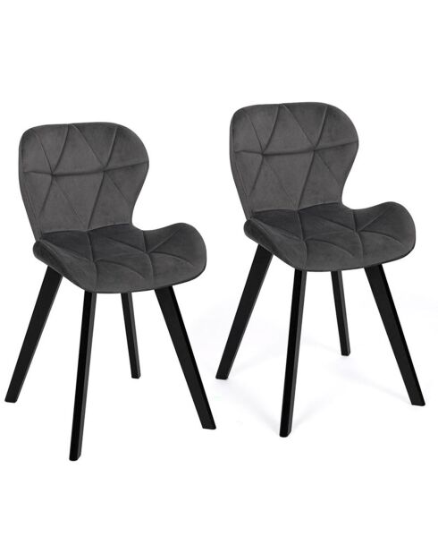 2 Chaises Daisy grises - 50x47.5x79 cm