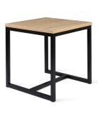 Table à manger extensible Memphis 6-8 personnes bois/noir - 80x78x78 cm