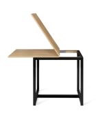 Table à manger extensible Memphis 6-8 personnes bois/noir - 80x78x78 cm