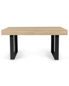 Table à manger extensible Brixton bois/noir - 160-200x80x75 cm