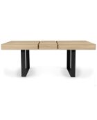 Table à manger extensible Brixton bois/noir - 160-200x80x75 cm