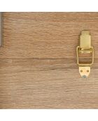 Console extensible Memphis bois/noir - 235x90x75 cm