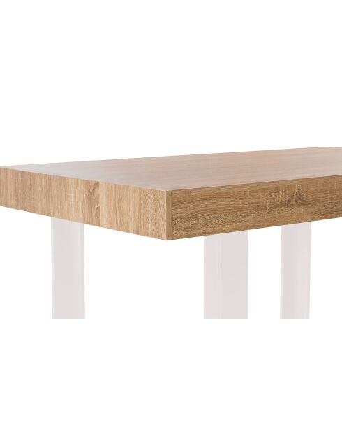 Table repas Brixton 6 personnes bois/blanc - 160x80x75 cm