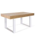 Table repas Brixton 6 personnes bois/blanc - 160x80x75 cm