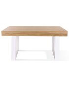 Table repas Brixton 6 personnes bois/blanc - 160x80x75 cm