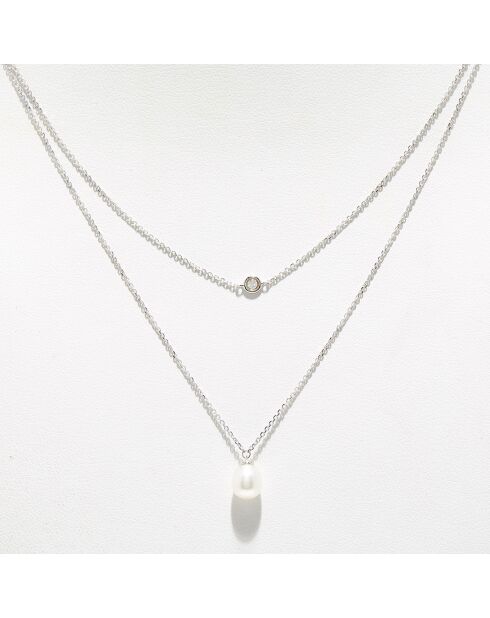 Collana Lilia Diamond in oro bianco 0,03 ct