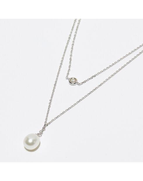 Collana Lilia Diamond in oro bianco 0,03 ct