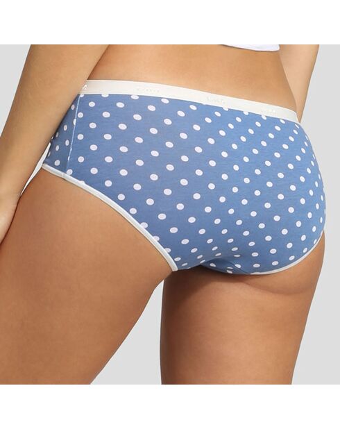 3 Shorties Les Pockets pois bleu/blanc/rouge