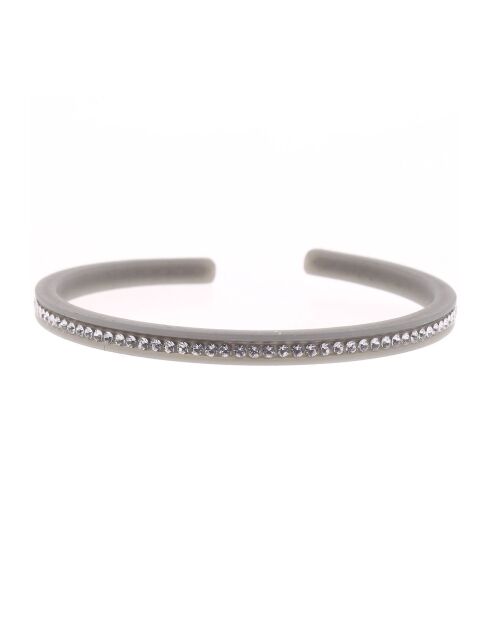 Jonc Gomme Strass 1 rang gris