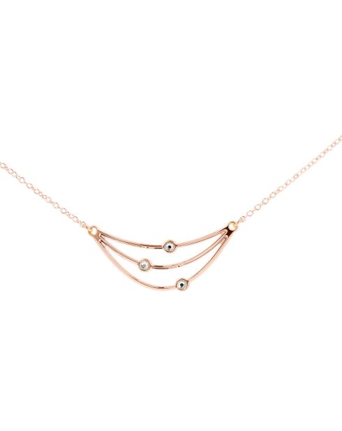 Collier Orbite doré rose