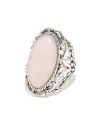 Bague Oztoc en Argent Massif & Opale Rose