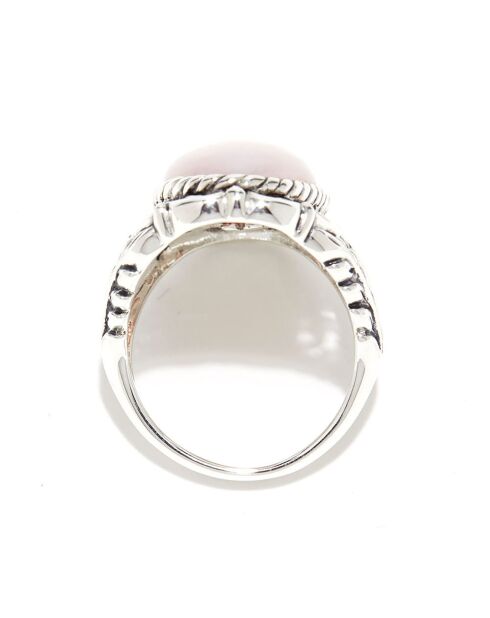 Bague Oztoc en Argent Massif & Opale Rose