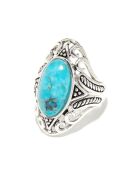 Ehécatl Ring aus Sterlingsilber und Türkis