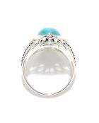 Ehécatl Ring aus Sterlingsilber und Türkis