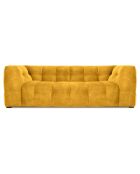 Canapé Velours Vesta 3 Places jaune - 236x102x68 cm
